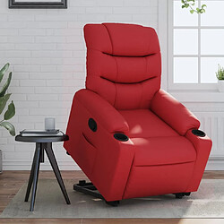 Maison Chic Fauteuil Relax pour salon, Fauteuil inclinable électrique rouge similicuir -GKD80208