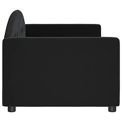 Avis vidaXL Lit de repos sans matelas noir 80x200 cm velours