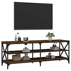 Avis vidaXL Meuble TV chêne marron 140x40x50 cm bois d'ingénierie