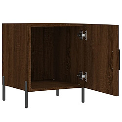 Maison Chic Table de chevet,Table de Nuit,Meuble de Rangement chêne marron 40x40x50 cm bois d’ingénierie pas cher