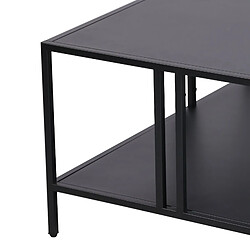 Acheter Helloshop26 Table basse métal 40 x 80 x 80 cm noir 03_0008453