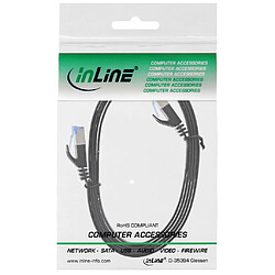 Câble de raccordement plat InLine® U / FTP Cat.6A noir 1,5m