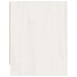 Maison Chic Table de chevet Table de Nuit Meuble de Rangement Blanc 40x30,5x40 cm Bois de pin massif pas cher