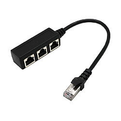 Universal Connecteur LAN RJ45 Adaptateur Réseau séparateur Ethernet 1 mâle à 3 câbles adaptateurs femelles Accessoires d'extension de réseau