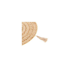 Ac-Deco Set de table en jute avec pompons - D 38 cm