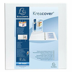 Reliure à anneaux Exacompta Kreacover Blanc A4+ (10 Unités)