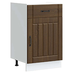 vidaXL Armoire de cuisine Lucca chêne marron bois ingénierie