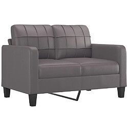 Avis Maison Chic Ensemble de canapés 2 pcs avec coussins, Canapé droit Sofa pour Salon gris similicuir -GKD241352