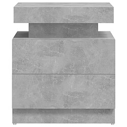 Acheter Maison Chic Table de chevet Table de Nuit Meuble de Rangement Gris béton 45x35x52 cm Aggloméré