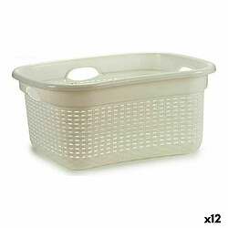 Kipit Panier Blanc Plastique (42,5 x 25,5 x 63,5 cm) (12 Unités)