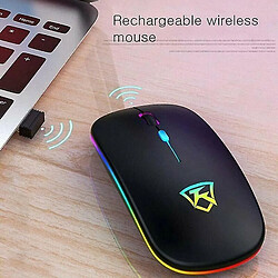 Acheter Universal Souris optiques RVB à 2,4 GHz à LED mince de souris RVB pour les jeux d'ordinateur portable PC