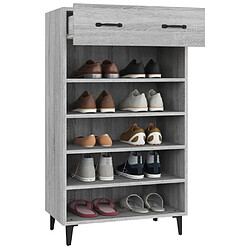 Avis vidaXL Armoire à chaussures Sonoma gris 60x35x105 cm Bois d'ingénierie