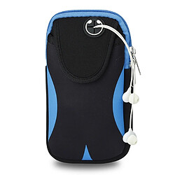 Wewoo Sac de téléphone étanche pour brassard de sport multifonctionnel à écran de 5,5 poucesTaille L Noir Bleu