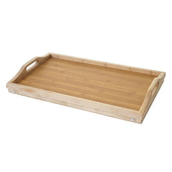 Mendler Plateau HWC-B88, plateau à servir / déjeuner, plateau de décoration, bambou 21x64x30cm