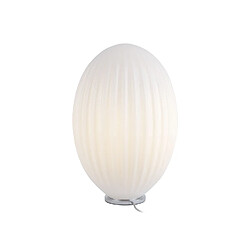 LEITMOTIV Lampe à poser design vintage Smart large - H. 45 cm - Blanc