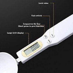 Universal Balance de cuisine numérique à cristaux liquides portable 500g/0.1g Cuillère de mesure gramme Cuillère électronique Poids Balance alimentaire de masse