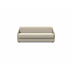 Inside 75 Canape design EIVOR Dual convertible lit 195*160cm tissu bouclé beige