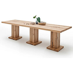 Table à manger en chêne sauvage laqué mat - L.300 x H.76 x P.120 cm -PEGANE-