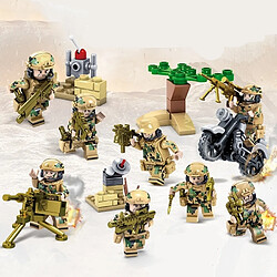 Wewoo Jeu construction DIY Loup Militaire de l'Armée de terre de l'équipe des soldats de l'Arme Building Block jouets éducatifs, tranche d'âge: 6 ans ci-dessus