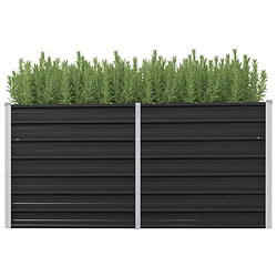 Maison Chic Jardinière,Lit surélevé de jardin - Bac à fleurs - pot de fleur Anthracite 160x40x77 cm Acier galvanisé -GKD41568