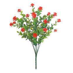 7 Branches Faux Fleur d'Eucalyptus Bouquet De Fleurs Arrangement Floral Rouge pas cher