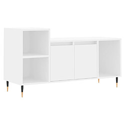 vidaXL Meuble TV Blanc 100x35x55 cm Bois d'ingénierie