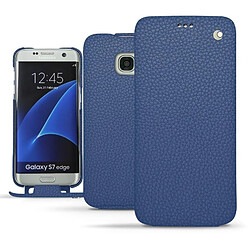 Housse cuir Samsung Galaxy S7 - Rabat vertical - Indigo ( Pantone #1f4565 ) - NOREVE