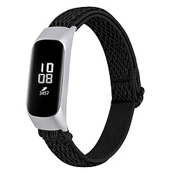 Bracelet en nylon élastique réglable tressée noir pour votre Samsung Galaxy Fit-e R375