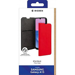 Bigben Etui Folio Wallet noir avec support vidéo pour Samsung Galaxy A15 4G&5G - 65% Plastique recyclé Certifié GRS