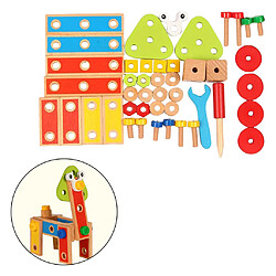 Bloc De Construction En Bois Pour Enfants Construction Créative Puzzles Toy Style B 45pcs pas cher