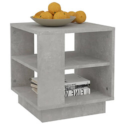 Avis vidaXL Table basse gris béton 40x40x43 cm bois d'ingénierie