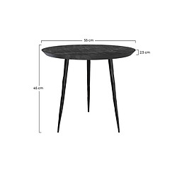 Rendez Vous Deco Table d'appoint Minie en ardoise D55 cm