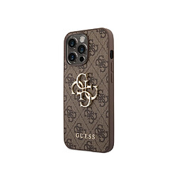 Guess Maroquinerie Guess Coque pour Apple iPhone 14 Pro PU 4G Big Marron