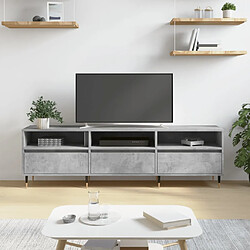 vidaXL Meuble TV gris béton 150x30x44,5 cm bois d'ingénierie