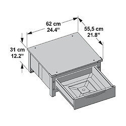 Socle lave-linge MELICONI REHAUSSEUR BASE SPACE EXTRA