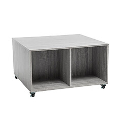 Atmosphera, Createur D'Interieur Table basse à roulettes Mix - H. 65,3 cm - Gris