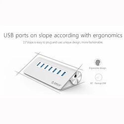 Acheter Wewoo HUB USB en alliage d'aluminium à 7 ports USB 3.0 avec adaptateur secteur de 30 W