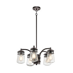 Elstead Lighting Suspension extérieur Lyndon Verre Bronze