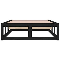 Acheter vidaXL Cadre de lit sans matelas noir 90x190 cm bois massif