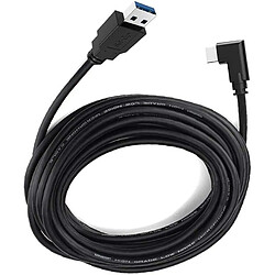 Câble USB C Link de 2,1 m, compatible avec Oculus Link Cable compatible pour Quest 1/2 vers A Gaming PC, câble de casque de réalité virtuelle pour PC Gaming, USB 3.2 Gen 1 5 Gbps/3 A…