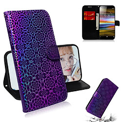 Wewoo Housse Coque Pour Sony Xperia L3 Couleur Unie Coloré Boucle Magnétique Horizontale Étui en cuir PU avec support et emplacements cartes et portefeuille et lanière Violet