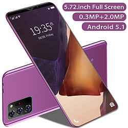 Acheter Téléphone portable Note30 Plus Android Smartphone Face Fingerprint déverrouiller le téléphone de 5,72 pouces Pourpre