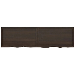 Avis Maison Chic Étagère murale flottante,Etagère de rangement marron foncé bois chêne massif traité -MN39808