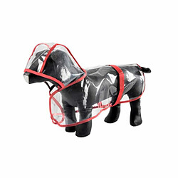 Paris Prix Imperméable pour Chien Transparent 50cm Rouge