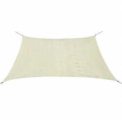 Helloshop26 Parasol en PEHD carré 3,6 x 3,6 m crème 02_0008585