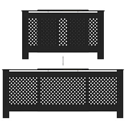 Acheter vidaXL Cache-radiateur MDF Noir 205 cm