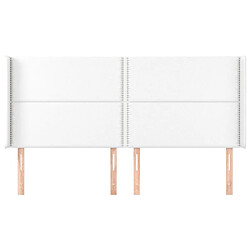 Avis Maison Chic Tête de lit scandinave avec oreilles,meuble de chambre Blanc 183x16x118/128 cm Similicuir -MN79136