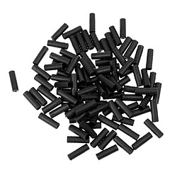 100pcs Vélo VTT Embout Gaine Fixation Cable Frein Derailleur Plastique Noir Résistant