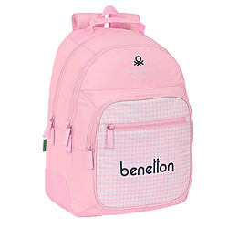 Cartable Benetton Vichy Rose (32 x 42 x 15 cm)