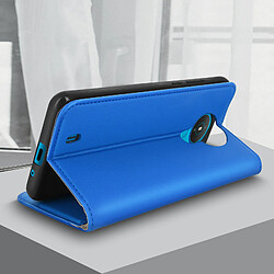 Acheter Avizar Housse Nokia 1.4 Aspect Grainé Clapet Portefeuille Stand Vidéo Bleu